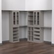 Modular Storage 21.38" W Shelving Unit with 12 Shelves - Smoky Taupe