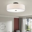 Paquette Fabric Semi Flush Mount