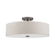 Paquette Fabric Semi Flush Mount