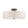 Paquette Fabric Semi Flush Mount