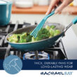 Rachael Ray Cook + Create Aluminum Nonstick Cookware Set, 11-Piece - Agave Blue