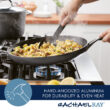 Rachael Ray Cook + Create Hard Anodized Nonstick Frying Pan With Helper Handle, 14-Inch