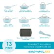 Rachael Ray Create Delicious Aluminum Nonstick Cookware Set, 13-Piece