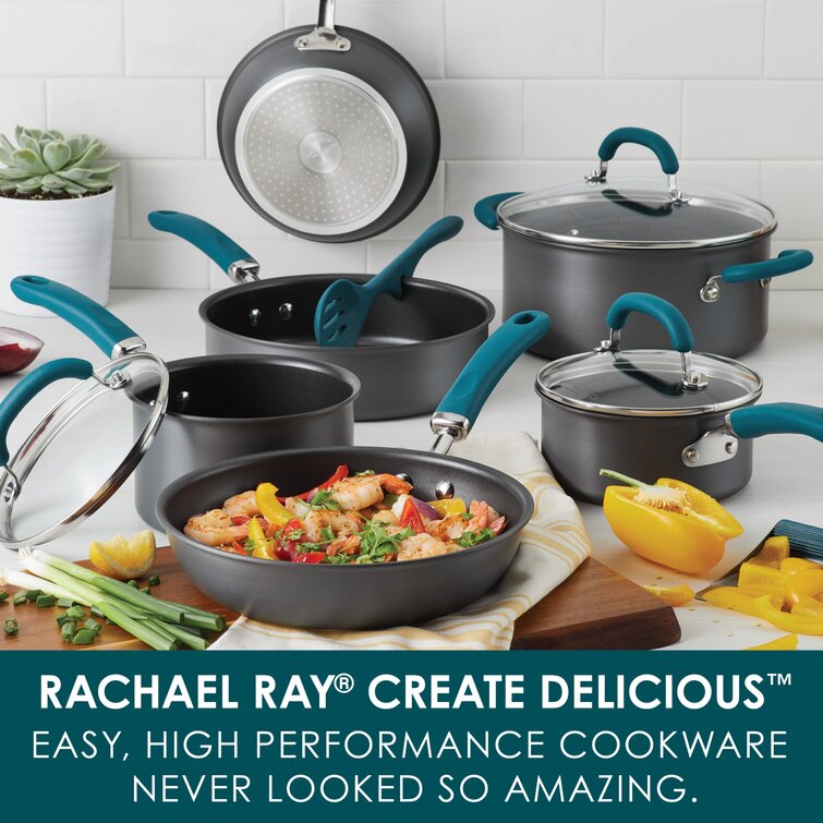 Rachael Ray Create Delicious Hard-Anodized Aluminum Nonstick Cookware Set, 11-Piece Rachael Ray Create Delicious Hard-Anodized Aluminum Nonstick Cookware Set, 11-Piece - Image 9