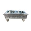 Sassy Paws Raised Wooden Pet Double Diner Elevated Feeder