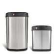 Stainless Steel Motion Sensor Trash Can Set