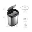 Stainless Steel Motion Sensor Trash Can Set