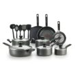 T-fal Initiatives 18 Piece Aluminum Nonstick Cookware Set & Cooking Utensils