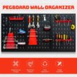 Costway TA10013 24 in. H x 48 in. W Pegboard Wall Organizer Kit 4 ft.Metal Toolboard W/3 Pegboards & 25 Accessories Costway TA10013 24 in. H x 48 in. W Pegboard Wall Organizer Kit 4 ft.Metal Toolboard W/3 Pegboards & 25 Accessories