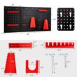 Costway TA10013 24 in. H x 48 in. W Pegboard Wall Organizer Kit 4 ft.Metal Toolboard W/3 Pegboards & 25 Accessories Costway TA10013 24 in. H x 48 in. W Pegboard Wall Organizer Kit 4 ft.Metal Toolboard W/3 Pegboards & 25 Accessories