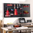 Costway TA10013 24 in. H x 48 in. W Pegboard Wall Organizer Kit 4 ft.Metal Toolboard W/3 Pegboards & 25 Accessories Costway TA10013 24 in. H x 48 in. W Pegboard Wall Organizer Kit 4 ft.Metal Toolboard W/3 Pegboards & 25 Accessories