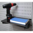 Wall Control KT400WRKB 1 in. Vertical Black Slotted Metal Pegboard Workstation Accessory Kit