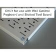 Wall Control KT400WRKB 1 in. Vertical Black Slotted Metal Pegboard Workstation Accessory Kit