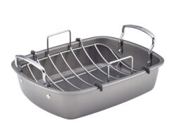 Circulon Total Bakeware Nonstick Roaster with Rack, 17-Inch x 13-Inch