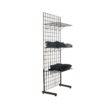 Econoco GL512/B 19-1/4 in. H x 12-3/4 in. L Black L-Shaped Leg for Freestanding Gridwall Panel (Pack of 12)