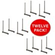 Econoco GL512/B 19-1/4 in. H x 12-3/4 in. L Black L-Shaped Leg for Freestanding Gridwall Panel (Pack of 12)