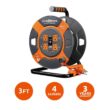 Link2Home EM-CM-30E 3 ft. 14/3 Extension Cord Storage Reel with 4