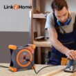Link2Home EM-EL-350E 35 ft. 14/3 Extension Cord Storage Reel with 4