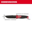 Milwaukee 48-22-1928 5 in. Hardline AUS-8 Steel Fixed Blade Knife