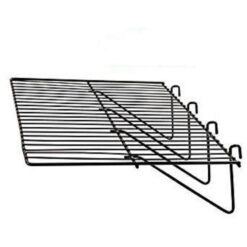 Only Hangers BLK/2412(3) 12 in. D x 24 in. L Slatwall and Gridwall Panel Display Shelf in Black (Pack of 3)
