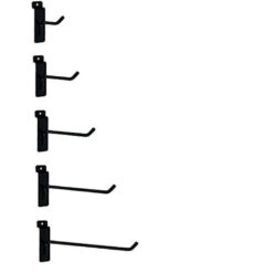 Only Hangers Slat Hooks Blk (2, 4, 6, 8, 10) 5 of Ea. Slatwall Hooks