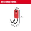 Milwaukee 48-22-8331-4 PACKOUT Curved Utility Hook (4-Pack)