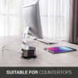 Link2Home EM-PU-100E Space Saver Pop Up-Outlet, 3 Power Outlets 15 Amp, 2 USB Ports 2.4