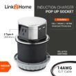 Link2Home EM-PU-100E Space Saver Pop Up-Outlet, 3 Power Outlets 15 Amp, 2 USB Ports 2.4