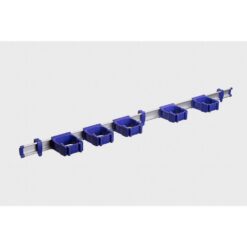 TOOLFLEX 9-5-9 37 in. Universal Garage Storage Rail System with 5 Purple One-Size-Fits-All Holders