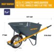 True Temper R6STSP14 6 cu. ft. Wheelbarrow with Steel Handles and Flat Free Tire
