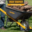 True Temper R6STSP14 6 cu. ft. Wheelbarrow with Steel Handles and Flat Free Tire