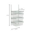 ClosetMaid 2815 27 in. H x 21 in. W White Steel 4-Drawer Wide Mesh Wire Basket
