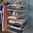 ClosetMaid 2815 27 in. H x 21 in. W White Steel 4-Drawer Wide Mesh Wire Basket
