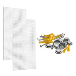 Triton Products PEG2-WHT 24 in. H x 42 in. W Pegboard 2-Pack White High-Density Fiberboard