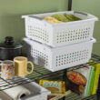 Sterilite Small Stacking Storage Basket with Comfort Grip Handles, 8 Pack