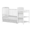 Dream On Me Anna 4-in-1 Full Size Crib and Changing Table Combo in White