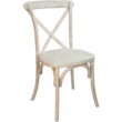 Merrick Lane X-Back Bistro Style Wooden High Back Dining Chair in Lime Wash