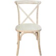 Merrick Lane X-Back Bistro Style Wooden High Back Dining Chair in Lime Wash