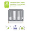 Delta Children Essex Convertible Mini Baby Crib with Mattress, Grey/Natural