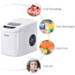 Costway White Portable Compact Electric Ice Maker Machine Mini Cube 26lb/Day