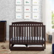 Delta Children Hanover 6-in-1 Convertible Baby Crib, Walnut Espresso