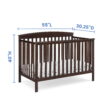 Delta Children Hanover 6-in-1 Convertible Baby Crib, Walnut Espresso