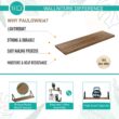 Wallniture Ponza 17" Wall Shelf Rustic Decor Set of 4 Floating Shelves, Wood, Natural Burned