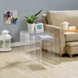 Fox Hill Trading Acrylic Nesting Side Tables -Set of 3