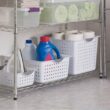 Sterilite 16228012 Small Plastic Storage Bin Organizer Baskets, White, 12-pack