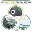 Moose Supply Heavy Duty Waterproof Poly Tarp Covers, 12 Mil, 10' x 12'