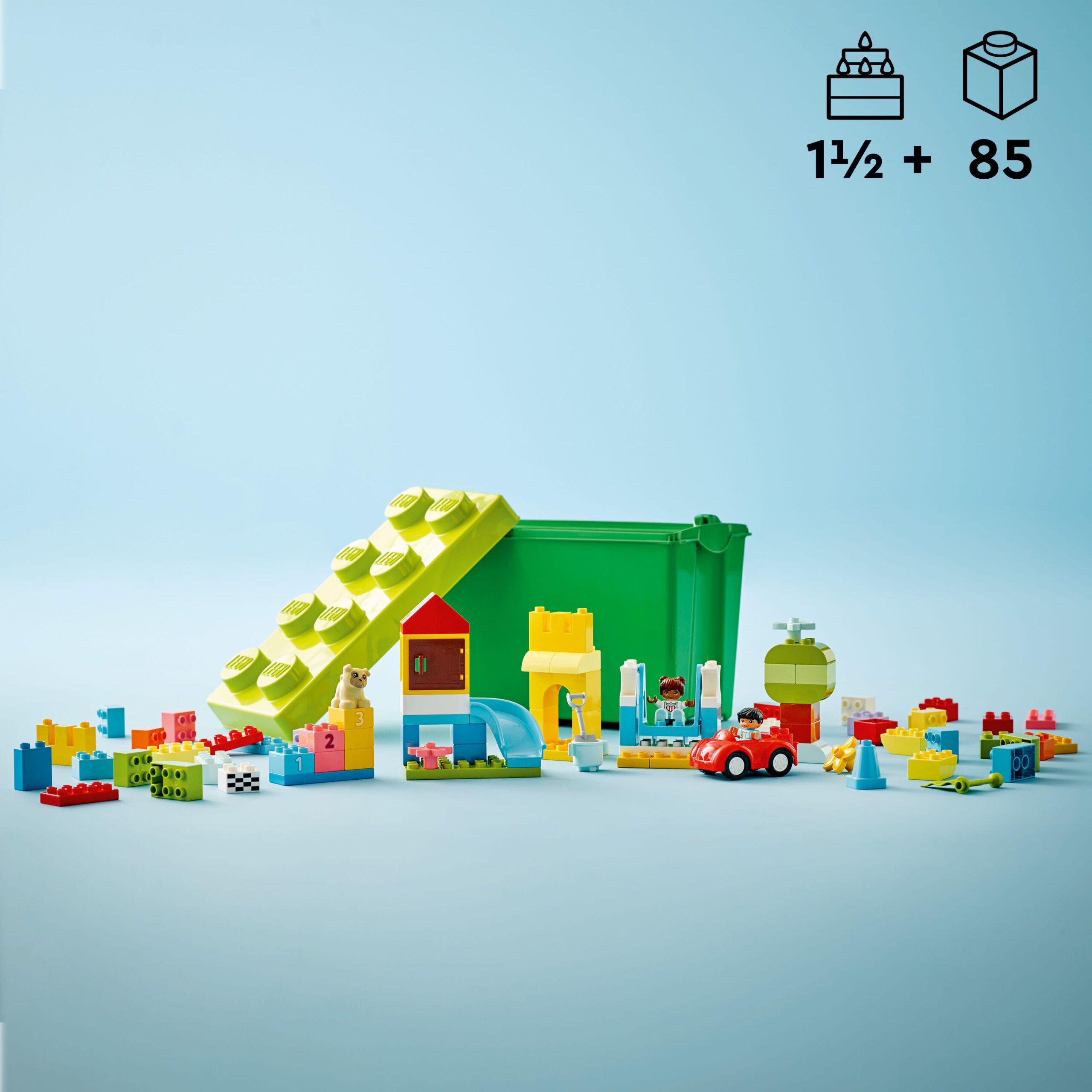 LEGO DUPLO Classic Deluxe Brick Box 10914 Starter Set With Storage Box ...