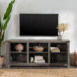 Woven Paths Modern Farmhouse Barn Door TV Stand for TVs up to 65", Grey Wash Woven Paths Modern Farmhouse Barn Door TV Stand for TVs up to 65", Grey Wash