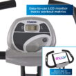 Stamina Cardio Exercise Bike with Heart Rate Sensors and Extra Wide Padded Seat, Folding Design for Storage - Exercise Bike