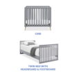 Delta Children Essex Convertible Mini Baby Crib with Mattress, Grey/Natural